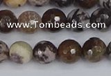 COJ362 15.5 inches 8mm faceted round outback jasper beads