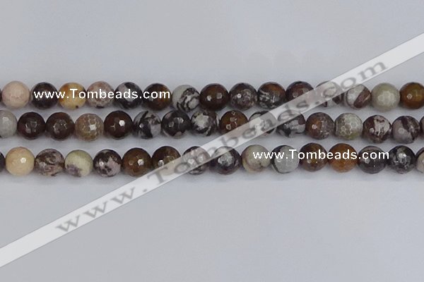 COJ364 15.5 inches 12mm faceted round outback jasper beads