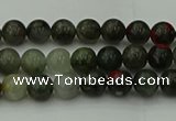 COJ450 15.5 inches 4mm round blood jasper beads wholesale