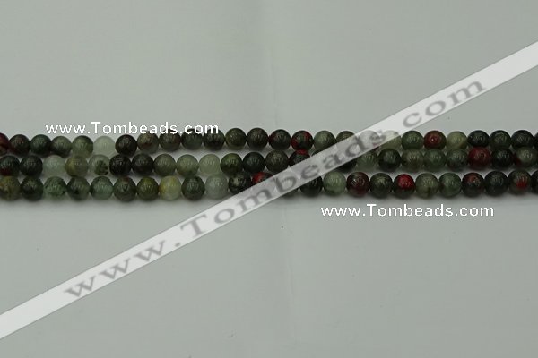 COJ450 15.5 inches 4mm round blood jasper beads wholesale