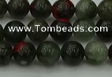 COJ452 15.5 inches 8mm round blood jasper beads wholesale