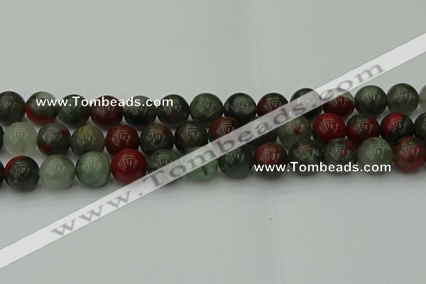 COJ455 15.5 inches 14mm round blood jasper beads wholesale