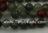 COJ461 15.5 inches 6mm faceted round blood jasper beads wholesale