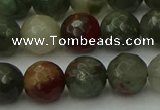 COJ464 15.5 inches 12mm faceted round blood jasper beads wholesale