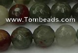 COJ465 15.5 inches 14mm faceted round blood jasper beads wholesale