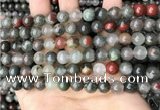 COJ482 15.5 inches 8mm round blood jasper beads wholesale