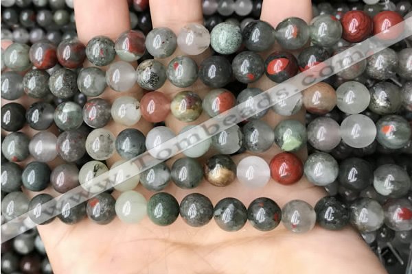 COJ482 15.5 inches 8mm round blood jasper beads wholesale