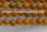 COJ600 15.5 inches 4mm round orpiment jasper beads wholesale