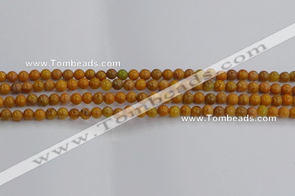 COJ600 15.5 inches 4mm round orpiment jasper beads wholesale