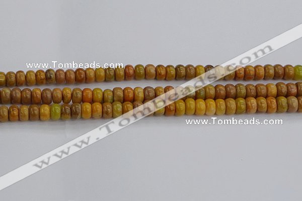 COJ611 15.5 inches 4*6mm rondelle orpiment jasper beads