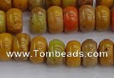 COJ612 15.5 inches 5*8mm rondelle orpiment jasper beads