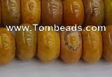 COJ614 15.5 inches 6*12mm rondelle orpiment jasper beads