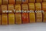 COJ621 15.5 inches 5*8mm heishi orpiment jasper beads