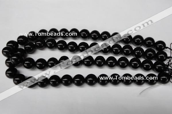 CON06 15.5 inches 14mm round black onyx gemstone beads