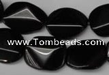 CON105 15.5 inches 15*20mm cut oval black onyx gemstone beads