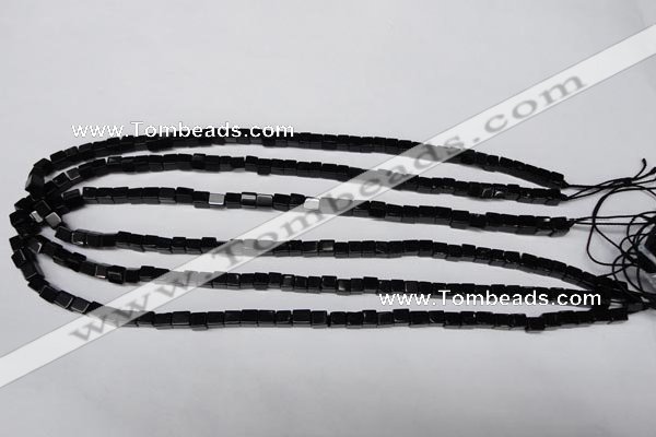 CON30 15.5 inches 4*4mm cube black onyx gemstone beads