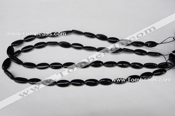 CON32 15.5 inches 8*16mm oval black onyx gemstone beads