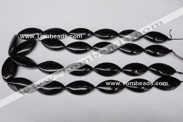 CON40 15.5 inches 16*30mm marquise black onyx gemstone beads