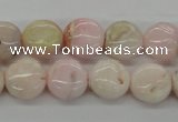 COP07 15.5 inches 13mm flat round natural pink opal beads wholesale