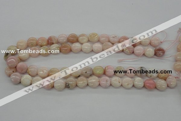 COP07 15.5 inches 13mm flat round natural pink opal beads wholesale