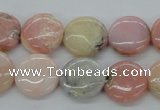 COP08 15.5 inches 16mm flat round natural pink opal beads wholesale