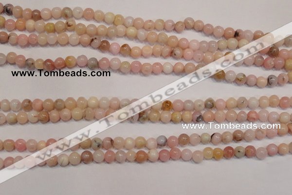 COP1001 15.5 inches 4mm round natural pink opal gemstone beads