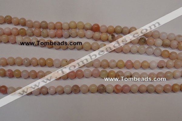 COP1002 15.5 inches 6mm round natural pink opal gemstone beads