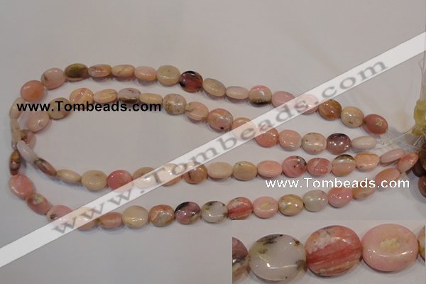 COP1022 15.5 inches 10*12mm oval natural pink opal gemstone beads