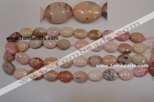 COP1025 15.5 inches 15*20mm oval natural pink opal gemstone beads