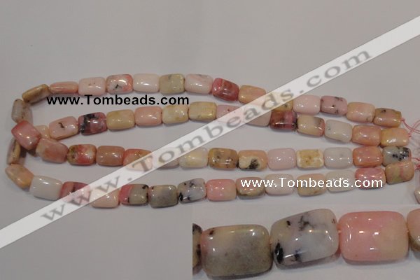 COP1032 15.5 inches 10*14mm rectangle natural pink opal gemstone beads