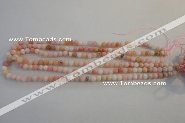 COP1060 15.5 inches 6mm round natural pink opal gemstone beads