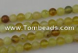 COP1200 15.5 inches 4mm round yellow opal gemstone beads