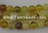 COP1202 15.5 inches 8mm round yellow opal gemstone beads