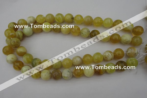 COP1205 15.5 inches 14mm round yellow opal gemstone beads