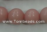 COP1217 15.5 inches 18mm round Chinese pink opal gemstone beads