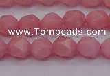 COP1222 15.5 inches 8mm faceted nuggets Chinese pink opal beads