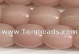 COP1245 15.5 inches 8*10mm rice Chinese pink opal beads