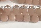 COP1246 15.5 inches 5*7mm flat teardrop Chinese pink opal beads