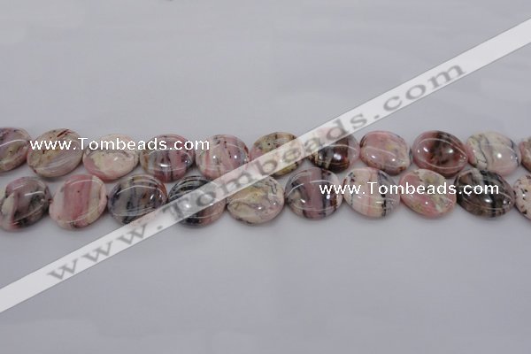 COP1260 15.5 inches 10mm flat round natural pink opal gemstone beads