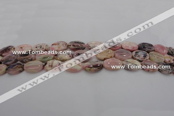 COP1273 15.5 inches 10*14mm oval natural pink opal gemstone beads