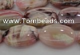 COP1274 15.5 inches 12*16mm oval natural pink opal gemstone beads