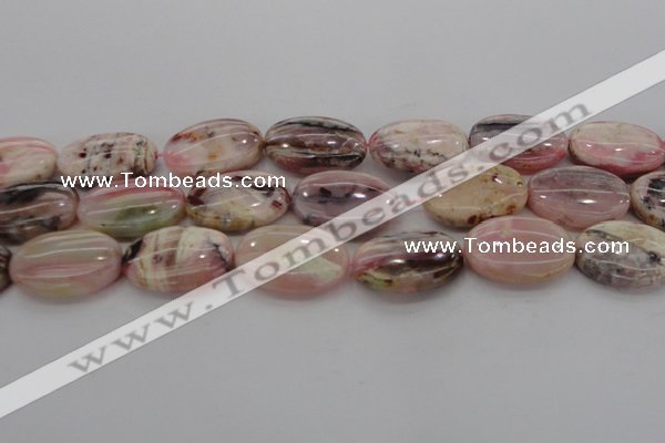 COP1279 15.5 inches 25*35mm oval natural pink opal gemstone beads