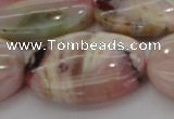 COP1280 15.5 inches 30*40mm oval natural pink opal gemstone beads