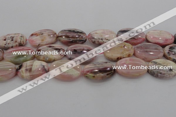COP1280 15.5 inches 30*40mm oval natural pink opal gemstone beads