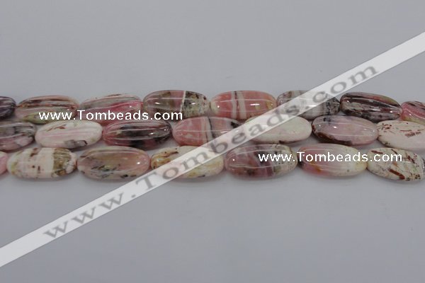 COP1281 15.5 inches 15*30mm oval natural pink opal gemstone beads