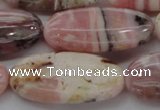 COP1282 15.5 inches 20*40mm oval natural pink opal gemstone beads