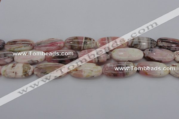 COP1282 15.5 inches 20*40mm oval natural pink opal gemstone beads