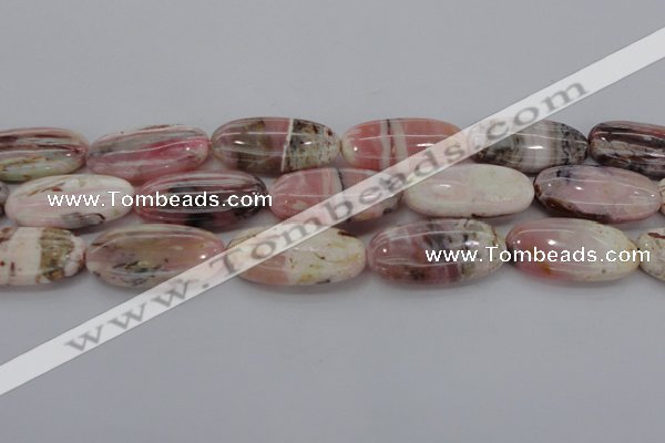 COP1283 15.5 inches 25*50mm oval natural pink opal gemstone beads