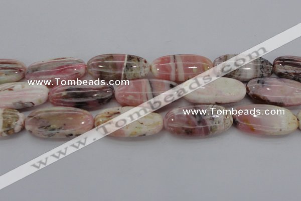 COP1284 15.5 inches 30*60mm oval natural pink opal gemstone beads