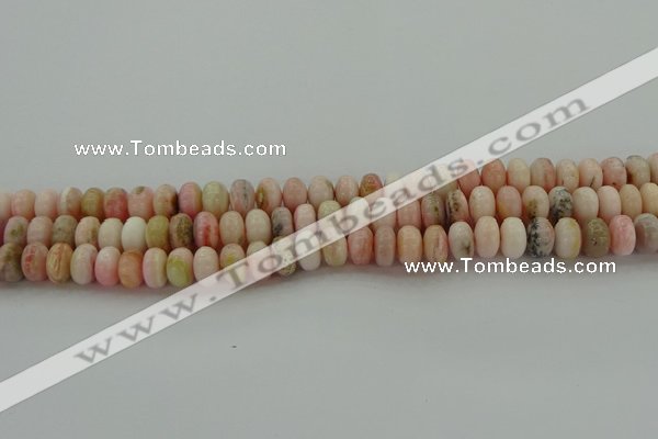 COP1286 15.5 inches 4*6mm rondelle natural pink opal beads